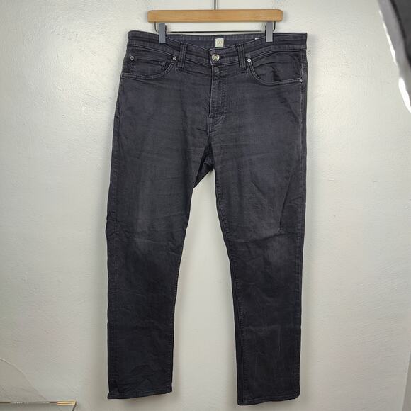 Jake Agave‎ Rocker The Slim Straight jeans Mens 38 Black Lightweight Stretch - Picture 1 of 13